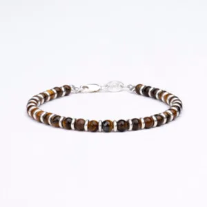 Kaplan Gözü Taşı - 925 Ayar Gümüş Bileklik - Gümüşay