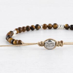 Kaplan Gözü Taşı - 925 Ayar Gümüş Bileklik - Kanyon