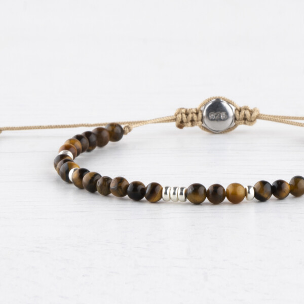 Kaplan Gözü Taşı - 925 Ayar Gümüş Bileklik - Kanyon