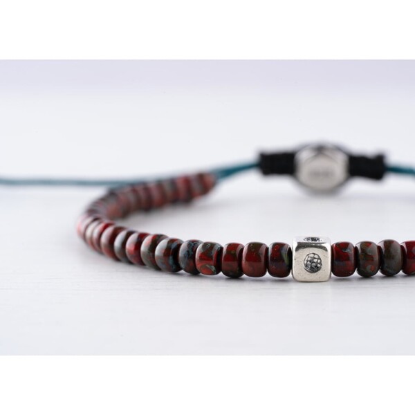 Kırçıllı Bordo Renk Miyuki Boncuk-925 Gümüş Bileklik
