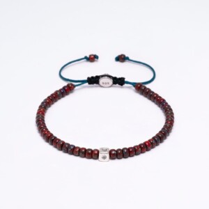 Kırçıllı Bordo Renk Miyuki Boncuk-925 Gümüş Bileklik