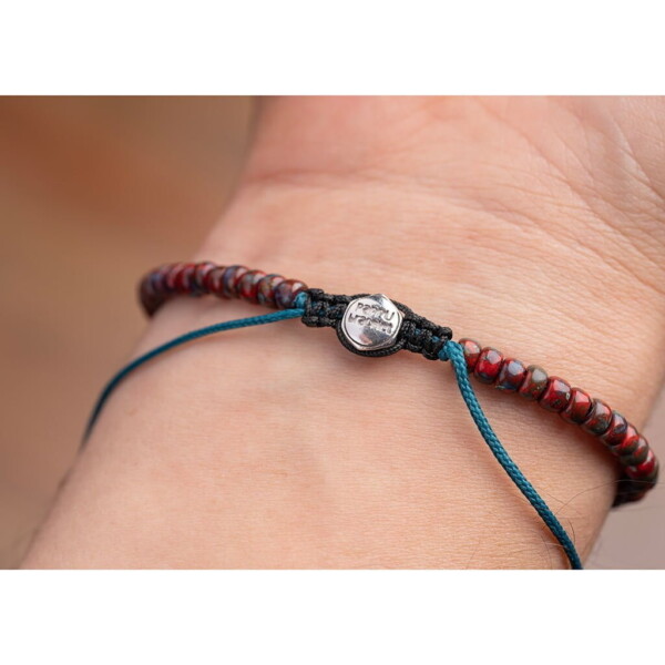 Kırçıllı Bordo Renk Miyuki Boncuk-925 Gümüş Bileklik