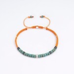 Kırçıllı Turkuaz Miyuki-Hematit Taşı-Gümüş Bileklik