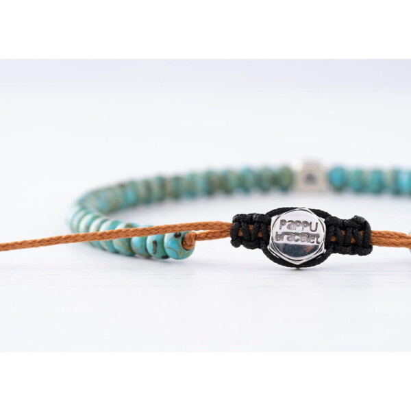 925 Gümüş Detaylı - Kırçıllı Turkuaz Miyuki Boncuklu Bileklik