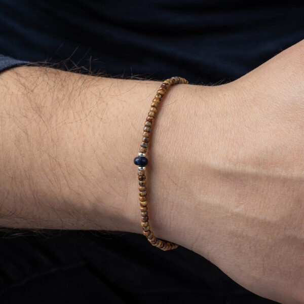 Lapis Taşı - Kehribar Sarı Miyuki Boncuklu Bileklik - Güneş