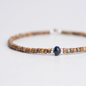 Lapis Taşı - Kehribar Sarı Miyuki Boncuklu Bileklik - Güneş