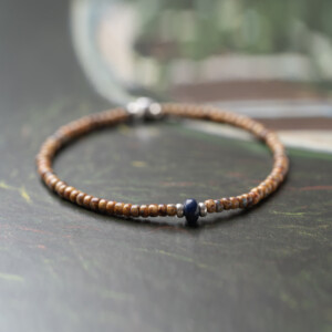 Lapis Taşı - Kehribar Sarı Miyuki Boncuklu Bileklik - Güneş