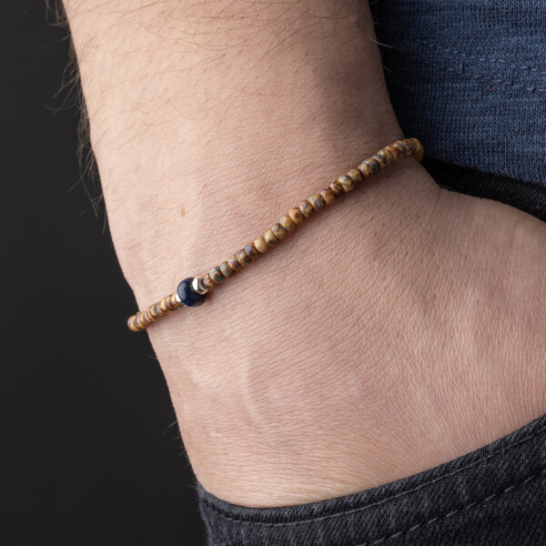 Lapis Taşı - Kehribar Sarı Miyuki Boncuklu Bileklik - Güneş