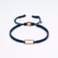 Makrome-Tibet Örgü 925 Gümüş Lacivert Renk Bileklik