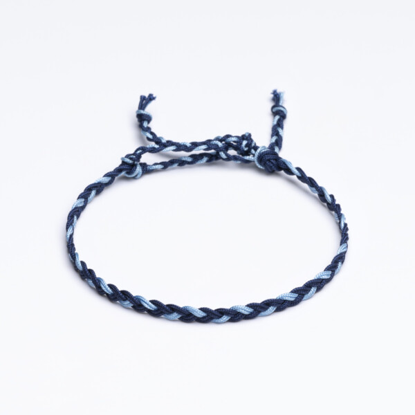 Mavi - Açık Mavi Saç Örgü Bileklik - Sharadamba