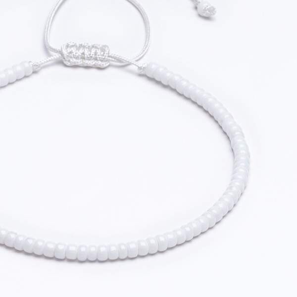 Miyuki 3mm Beyaz Paraşüt İpli Unisex Bileklik