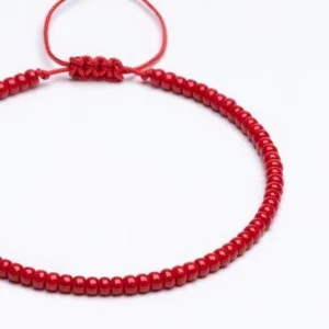 Miyuki 3mm Kırmızı Paraşüt İpli Unisex Bileklik
