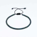 Yuvarlak Miyuki Boncuklu Bileklik - Petrol Yeşil