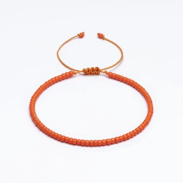 Miyuki 3mm Turuncu Paraşüt İpli Unisex Bileklik Miyuki 3mm Turuncu Paraşüt İpli Unisex Bileklik