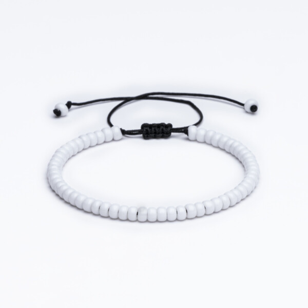 Miyuki 4mm Beyaz Paraşüt İpli Unisex Bileklik Miyuki 4mm Beyaz Paraşüt İpli Unisex Bileklik