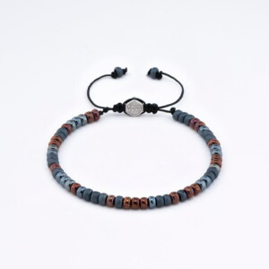 Miyuki 4mm Boncuk 925 Gümüş Siyah Paraşüt Bileklik