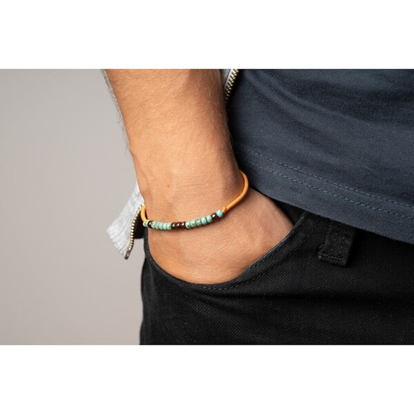 Miyuki 4mm Boncuk 925 Gümüş Turuncu Paraşüt Bileklik