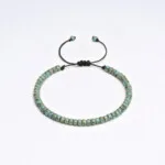 Miyuki 4mm Kırçıllı Turkuaz Paraşüt İpli Unisex Bileklik