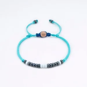 Miyuki Boncuklu 925 Gümüş Mint Mavi Bileklik