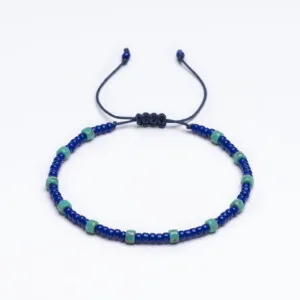 Miyuki + Boncuk Mavi Paraşüt İpli Unisex Bileklik