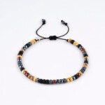 Miyuki Boncuklu Asansörlü Bileklik, Bronz ve Renkli Detaylar