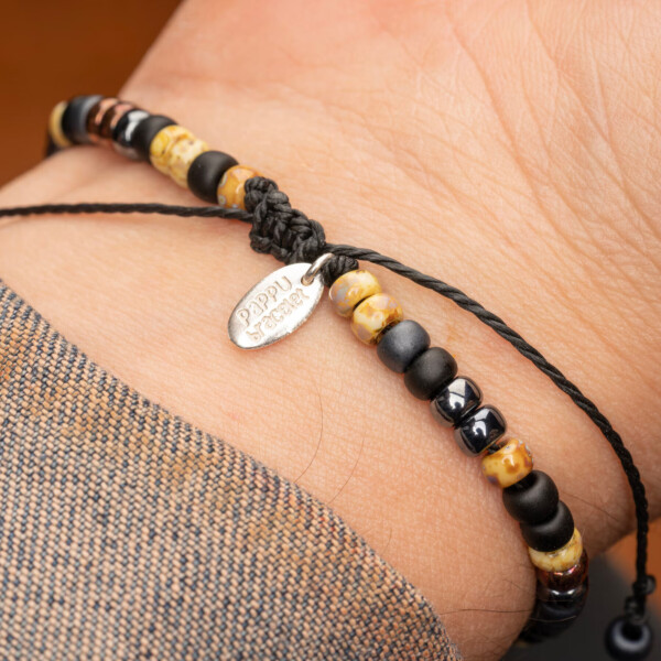 Miyuki Boncuklu Asansörlü Bileklik, Bronz ve Renkli Detaylar