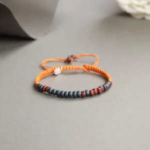 Miyuki Boncuklu Mors Alfabe Makrome Örgülü Bileklik