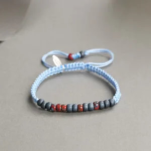 Miyuki Boncuklu Mors Alfabe Makrome Örgülü Bileklik PB32666