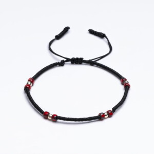 Miyuki + Gümüş + Boncuk Siyah Unisex Bileklik