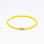 Miyuki + Gümüş + Doğal Taş Sarı Unisex Bileklik