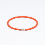 Miyuki + Gümüş + Doğal Taş Turuncu Unisex Bileklik