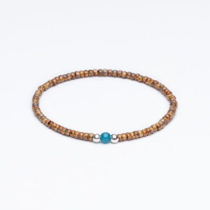 Yeşim Taşı - Sarı Miyuki Boncuklu - 925 Gümüş Bileklik PB4517 ön görünüm - yeşim taşı bileklik