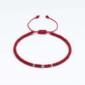 Miyuki + Gümüş Kırmızı Paraşüt İpli Unisex Bileklik