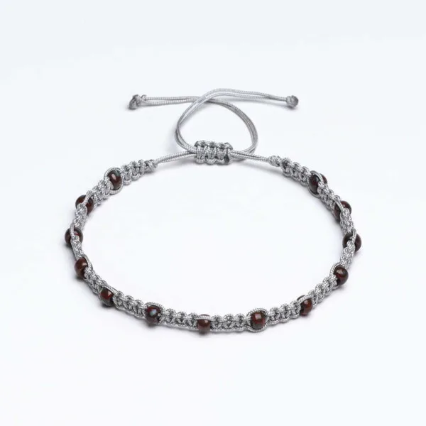 Miyuki Makrame Örgü Gri Paraşüt İpli Unisex Bileklik Miyuki Makrame Örgü Gri Paraşüt İpli Unisex Bileklik