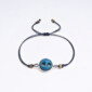 Miyuki + Süryani Nazarlığı + Gümüş İndigo Mavi Unisex Bileklik