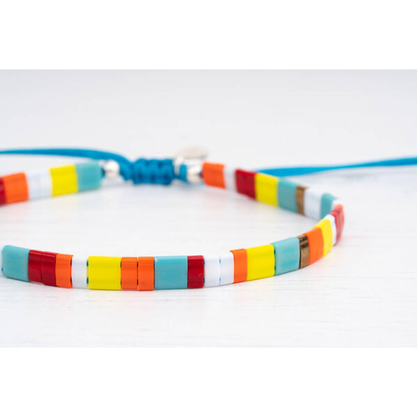 Miyuki Tale Boncuk + Gümüş Paraşüt İpli Bileklik