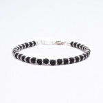 Oniks Taşı - 925 Ayar Gümüş Bileklik - Gece