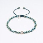 Picasso Turkuaz Miyuki Boncuklu - 925 Gümüş Bileklik - Düğüm