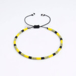 Renkli Miyuki 925 Gümüş Siyah Paraşüt İpli Bileklik