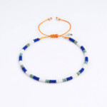 Renkli Miyuki 925 Gümüş Turuncu Paraşüt İpli Bileklik