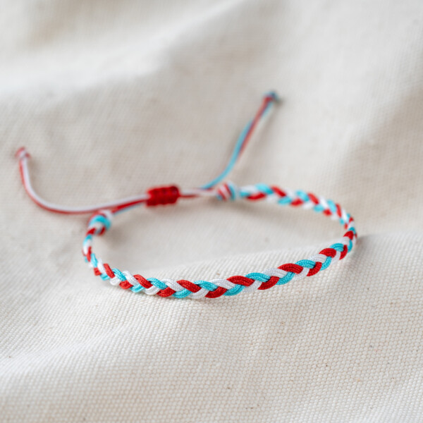 Renkli Paraşüt İpli Örgü Bileklik PB7255