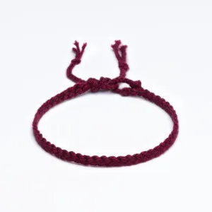 Sharadamba Bordo Koton İpli Unisex Bileklik