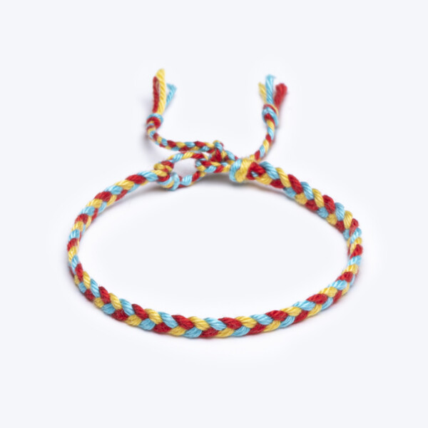 Sharadamba Koton İpli Renkli Saç Örgü Bileklik