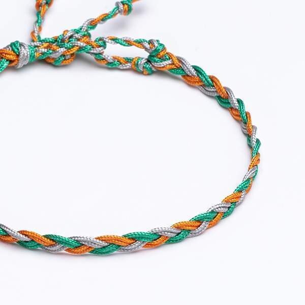 Sharadamba Paraşüt İpli Renkli Saç Örgü Bileklik PB4777