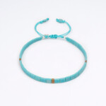 Turkuaz ve Sarı Tila Kesim Miyuki - 925 Gümüş Asansörlü Bileklik PB24824