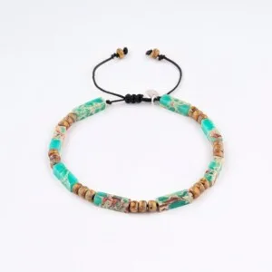 Varisit Taşı-Kehribar Sarı Miyuki-Siyah Paraşüt Bileklik