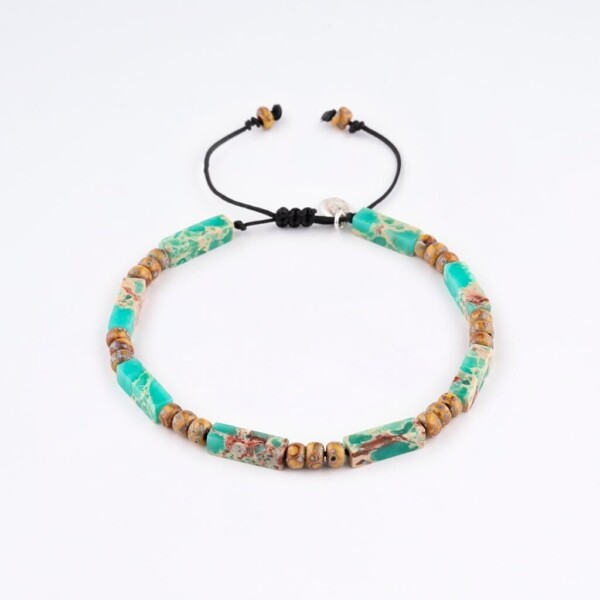 Varisit Taşı-Kehribar Sarı Miyuki-Siyah Paraşüt Bileklik