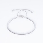 Yuvarlak Miyuki Boncuklu Bileklik - Beyaz