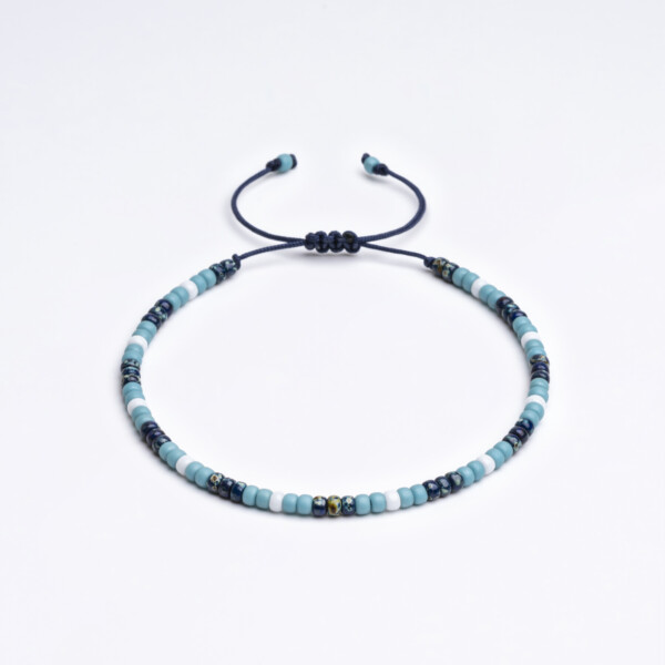 Yuvarlak Miyuki Boncuklu Bileklik – Buzul