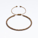 Yuvarlak Miyuki Boncuklu Bileklik - Kehribar Sarı